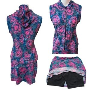 SkirtSports Pink and Blue Women Shorts Skorts